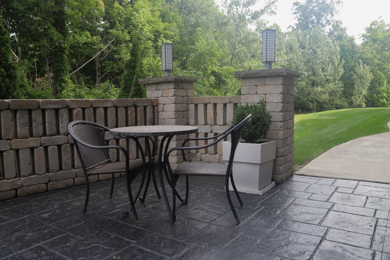Patio with Stamped Pavers